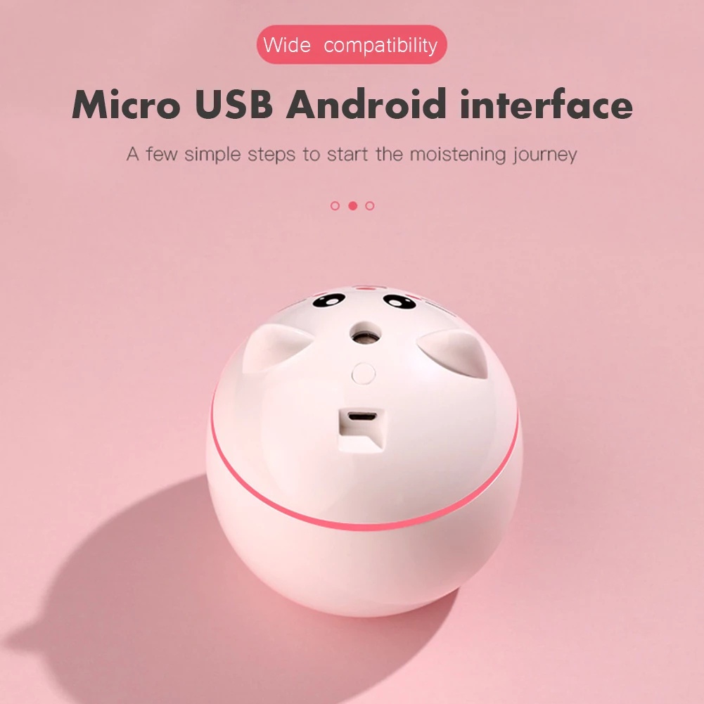 Humidifier Diffuser Minyak Esensial Mini Bentuk Kucing Dengan Usb Untuk Kantor Dan Rumah