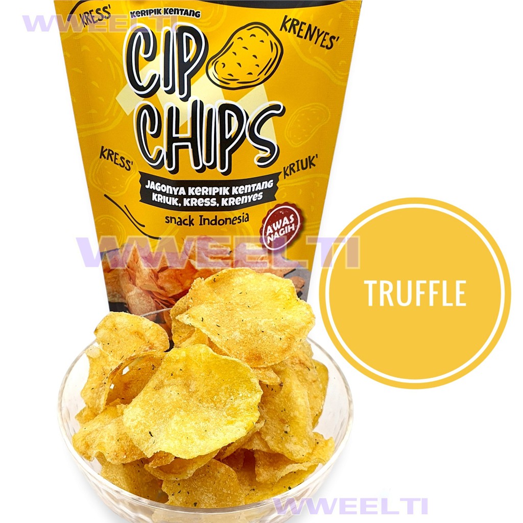 CipChips Keripik Kentang Potato Chips Rasa Truffle, Salted Egg, BBQ, Sour Cream, dll