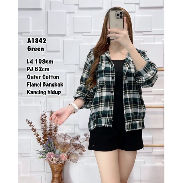A1842.outer wanita cotton bangkok⭐⭐
