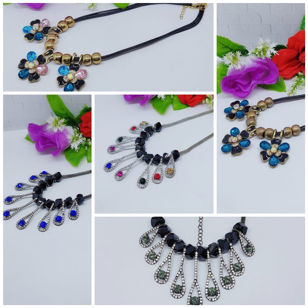 Aksesoris kalung fashion kalung elegan kalung hijab aksesoris cantik kalung daun elegan cantikA10-13