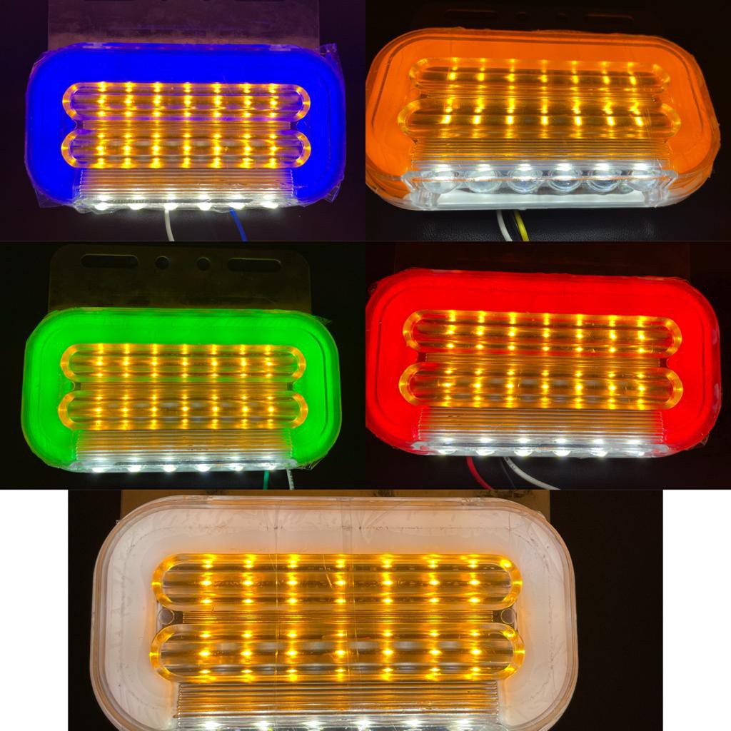 Lampu Bak Samping Besar Truk 12 Volt 24 Volt Sein Nyala Running 40LED