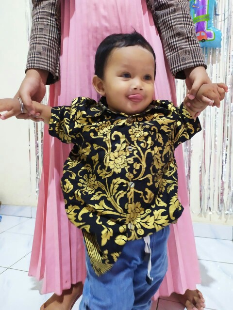 Batik Couple Keluarga Sania Ruffle Ori Ndoro Jowi Dnt Motif Bakung