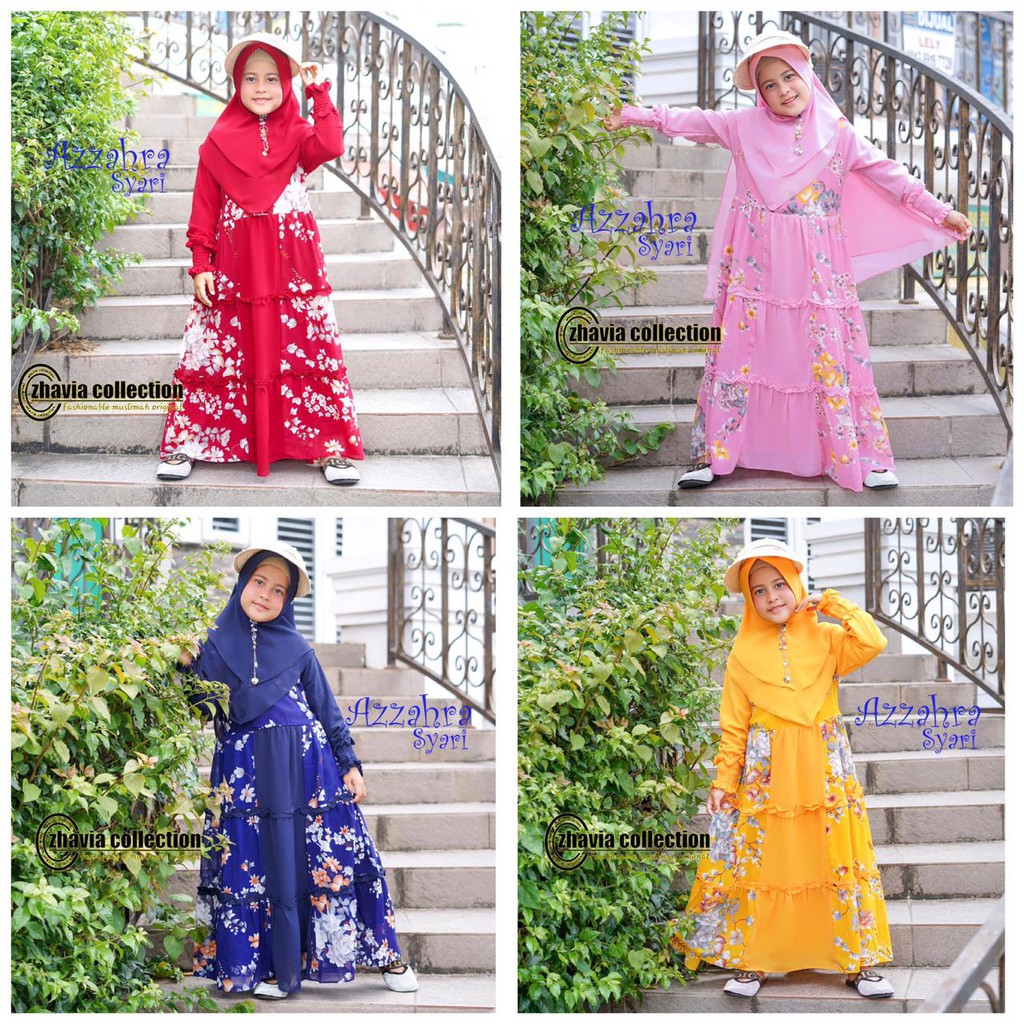 GAMIS AZZAHRA SYARI ANAK ORIGINAL BY ZHAVIA COLLECTION