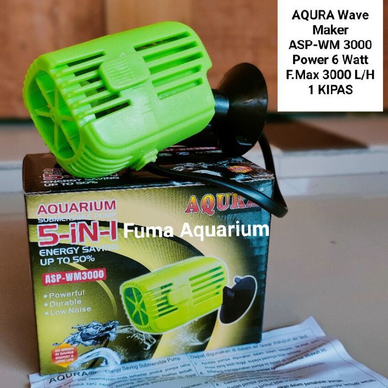 Wave Maker AQURA ASP-WM3000 1 Kipas Mesin Arus Ombak Gelombang