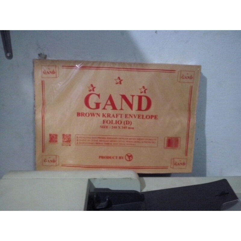 

AMPLOP COKLAT FOLIO MEREK GAND