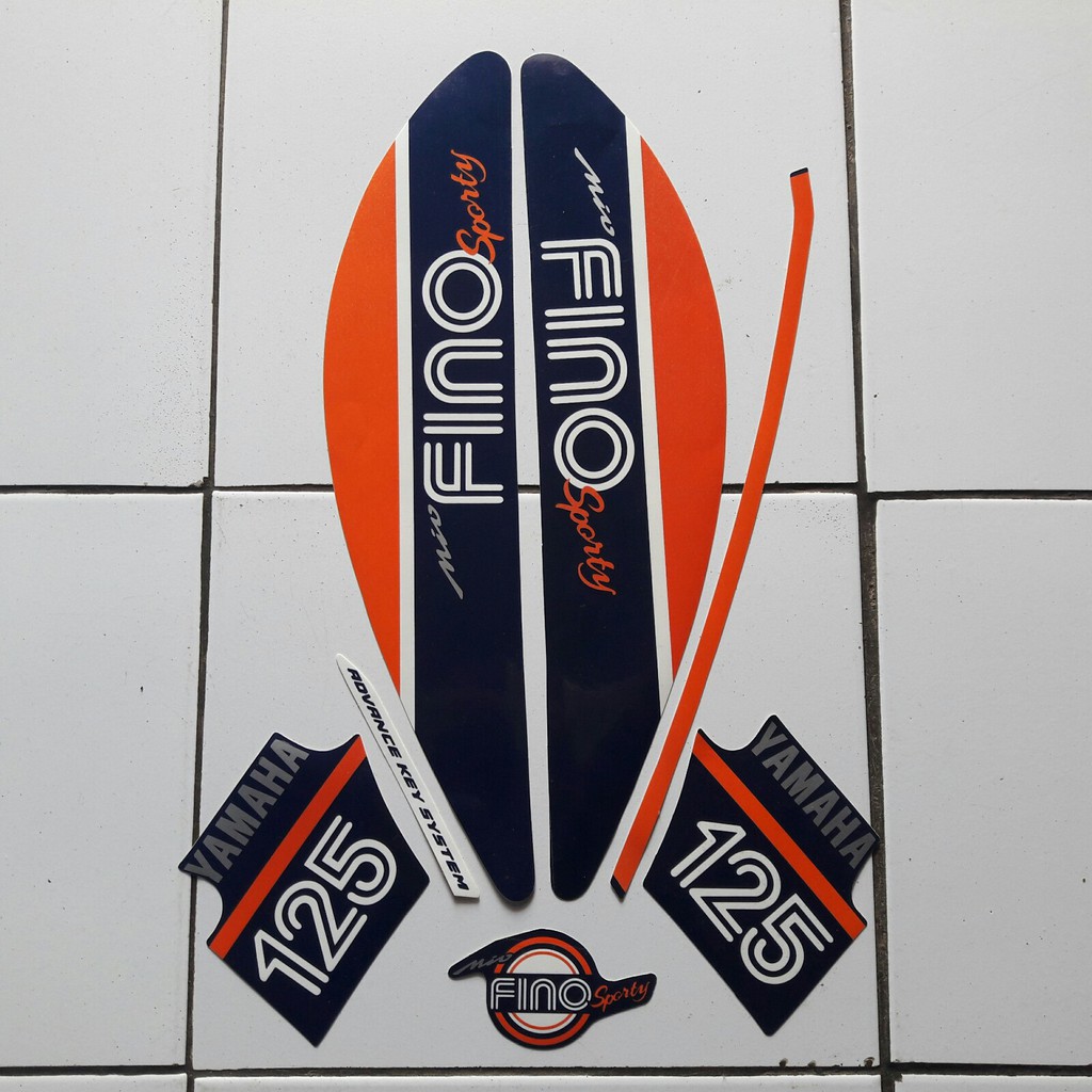 Striping Sticker Motor Yamaha Fino 125 2017 Putih-Navy