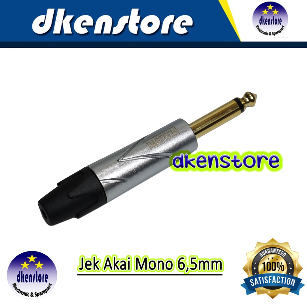 Jek Akai Mono Dastech DCS9 konektor Mic 6.5mm