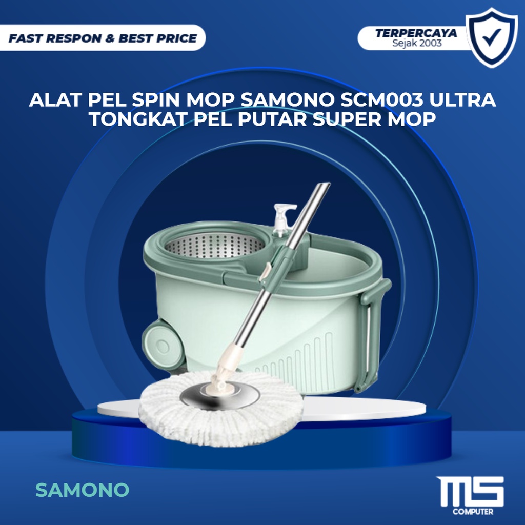 Jual Alat Pel Spin Mop Samono Scm Ultra Tongkat Pel Putar Super Mop