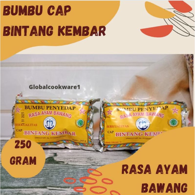 Jual BUMBU PENYEDAP BINTANG KEMBAR 250 GRAM RASA AYAM BAWANG | Shopee ...