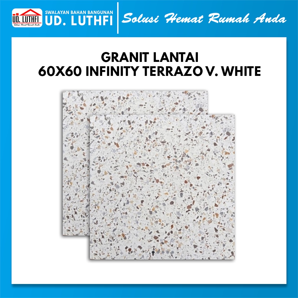 Granit Lantai Kasar 60x60 Infinity Terrazo Venice White A