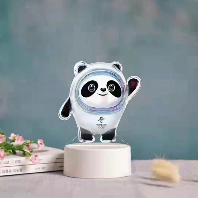 Lampu Meja Led USB Rechargeable Bentuk Es Panda 3d 2022 Untuk Kamar Tidur