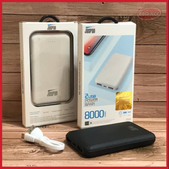 Mantab Power Bank Original Jaspan Powerbank 8000mAh 2 Output Real Capasity
