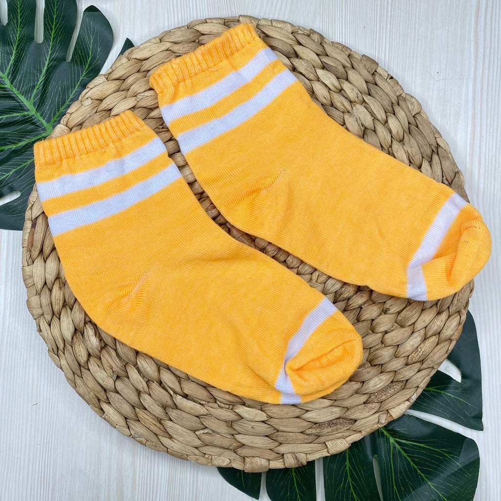 HC KAOS KAKI PANJANG 2 GARIS KAOS KAKI PANJANG MURAH IMPORT # BISA COD-HC797 KUNING