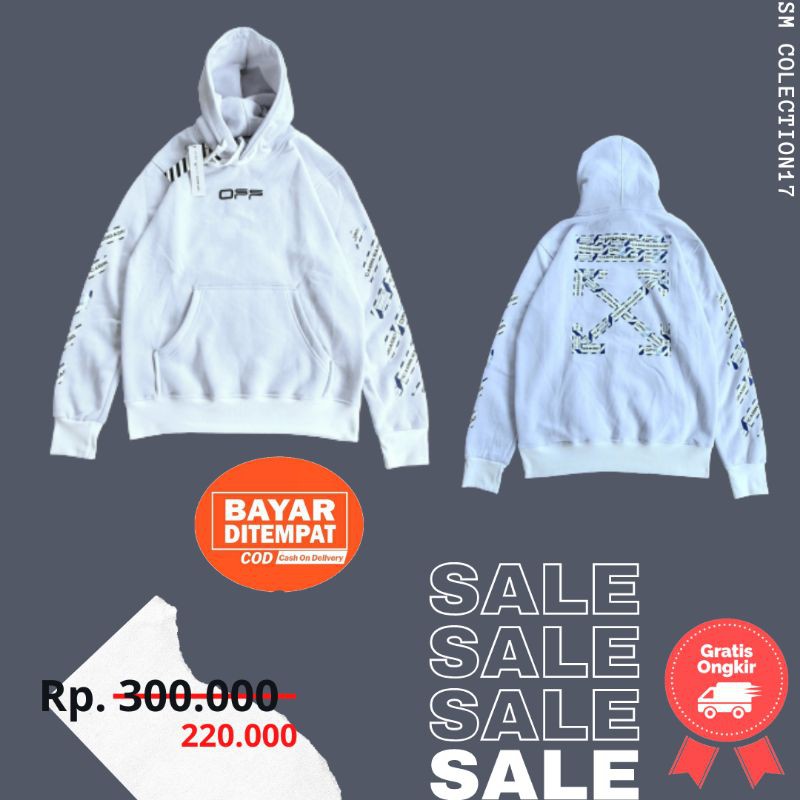 HOODIE JAKET OFF WHITE AIRPORT TAPE