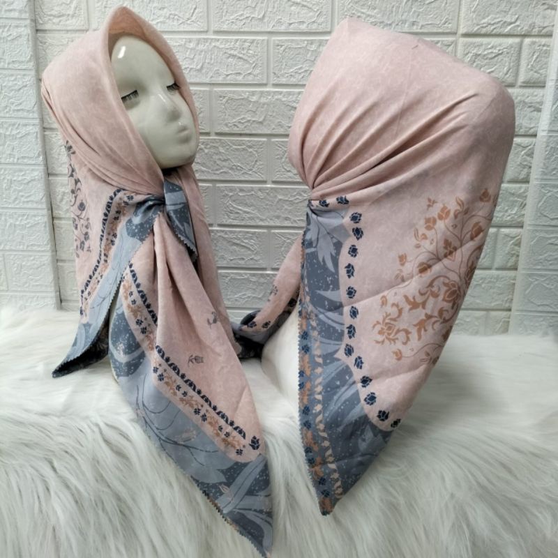 hijab segi empat voal motif premium deenay kw scarf jilbab