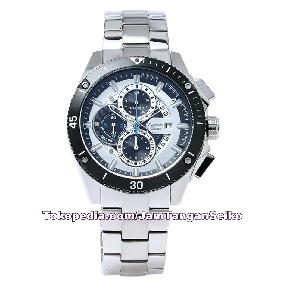 Jam Tangan Pria Alexandre Christie AC 6465 MC BTBBA Chronograph Sports