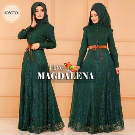 Baju Gamis Pesta Syari Putih Wanita Remaja Dewasa Jumbo Terbaru Murah