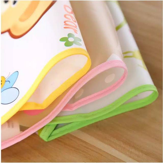 Celemek Makan Bayi Waterproof | Slabber Silicone Plastic