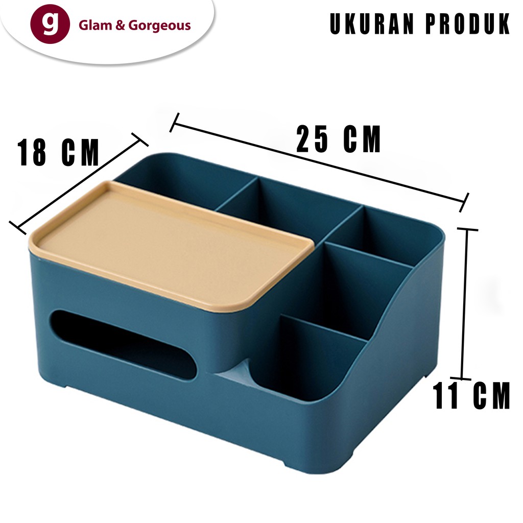 Kotak Tissue Unik Serbaguna Box Storage Plastik Decorative KT003