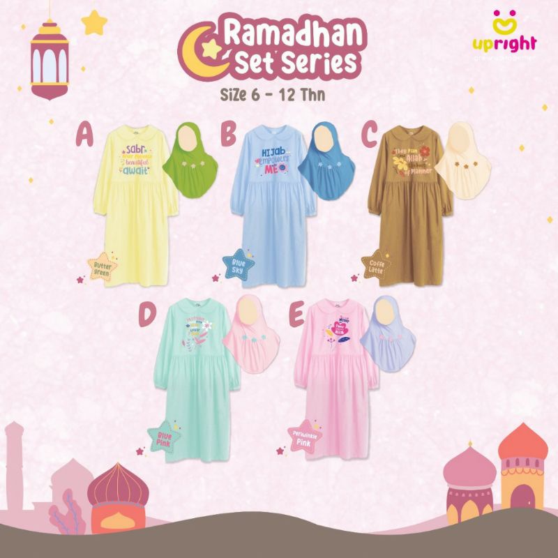 SET GAMIS JILBAB SERIES UPRIGHT SIZE 6 8 10 12
