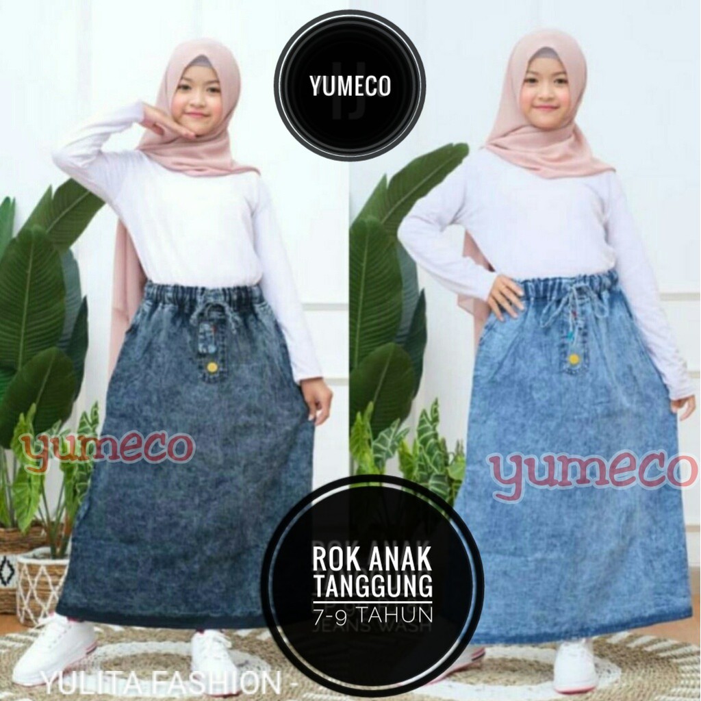 Jual ROK ANAK 7-9 TAHUN / ROK JEANS ANAK PEREMPUAN / ROK ANAK TANGGUNG