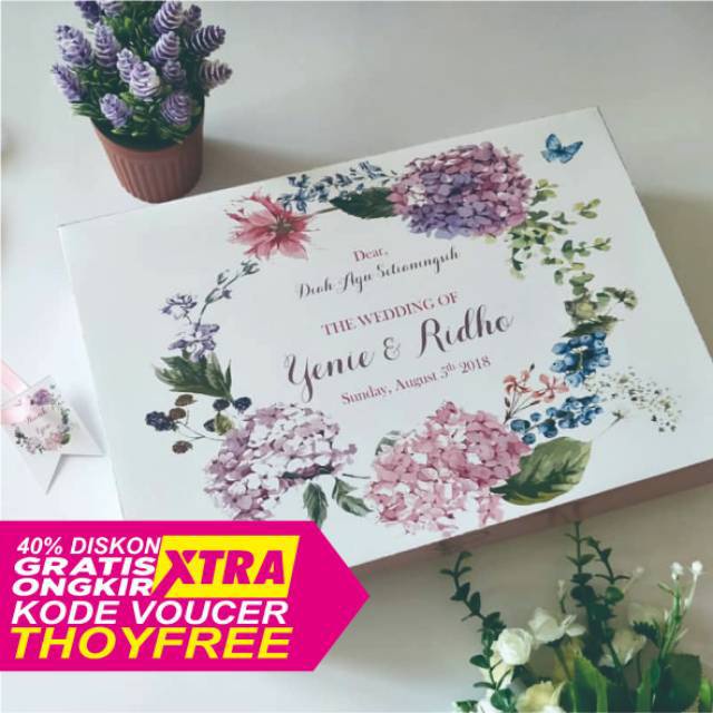 

Box bridesmaid murah 33x22x8cm / bridesmaid box murah / box wedding box murah