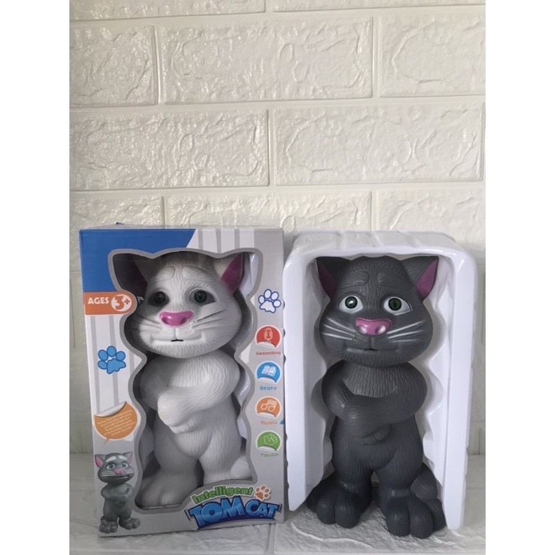 mainan bayi/anak Talking tom Cat (Bernyanyi dan cerita telinga saat disentuh BAHAS INGGRIS)
