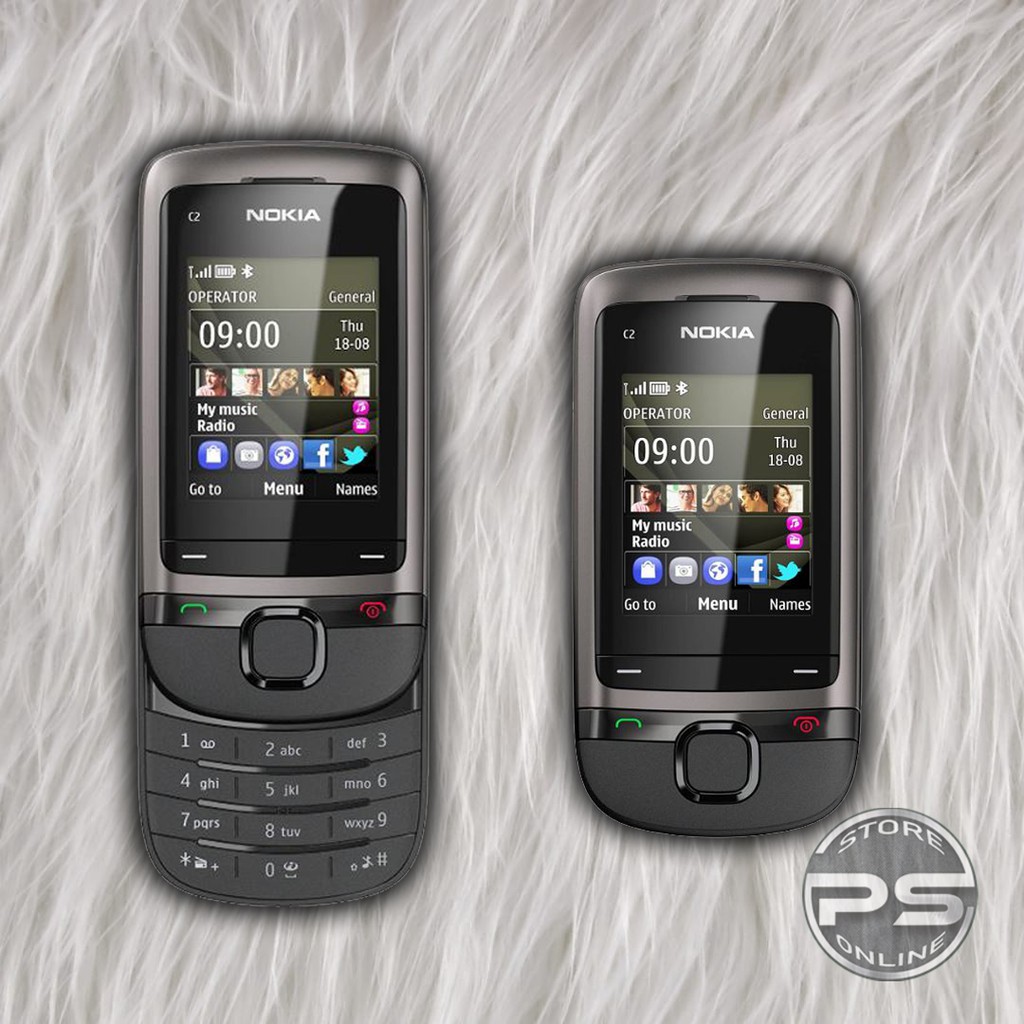 HP Nokia C2-05 Sliding - HP Jadul - HP sliding / geser - HP kecil dengan fitur lengkap-1