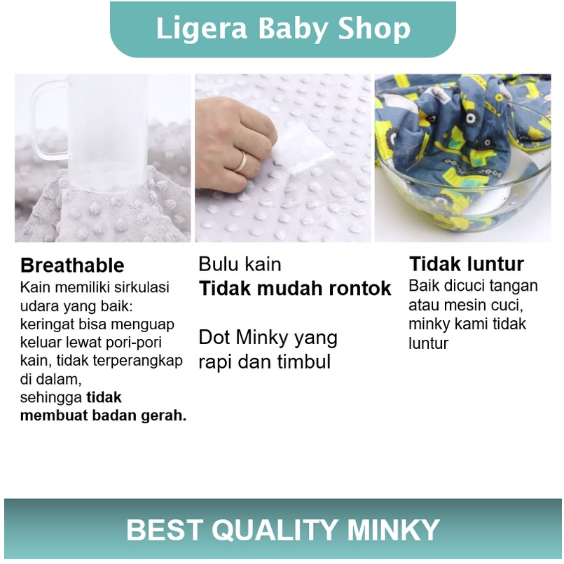 Minky Swaddle Bedong Selimut Kain Bayi Lembut Tebal Import Premium Quality- Pilih Motif