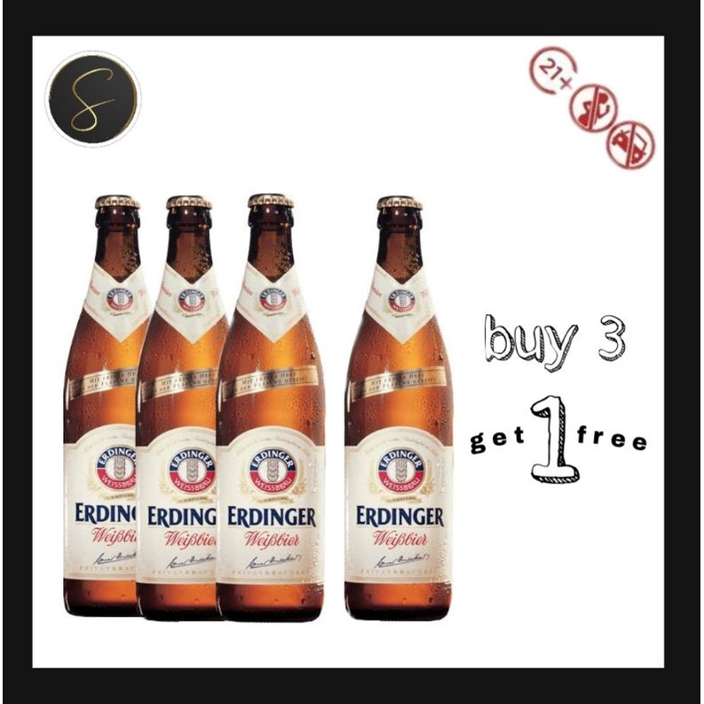 Bir Import Erdinger Weissbier pint 500ml