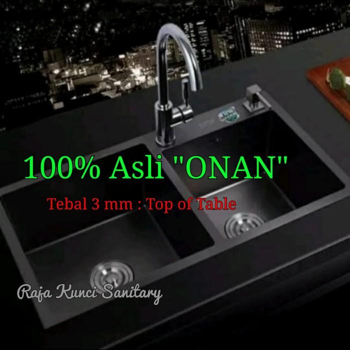 Sanitary | Kitchen Sink Hitam Onan Golden Hand 8245/Bak Cuci Piring Hitam Black