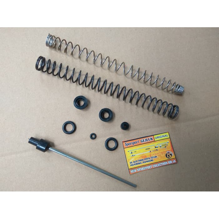 New Sparepart Gelug angin Gejluk PCP Klep tahan Pompa Pemukul Baja Karet pentil OD 16 SNO - 0774