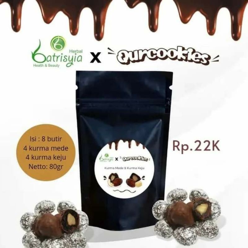 

Qurcookies Batrisyia Herbal / Kurcok / Kurma Isi Coklat / Kurma Keju / Kurma Mede