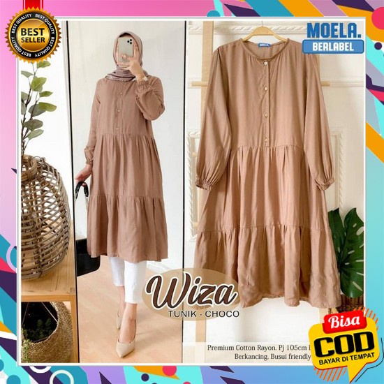 Tunik Wanita Terbaru Remaja Putih Lebaran 2021 Kekinian Murah Atasan P Tunik Wanita Rempel Dua Terma