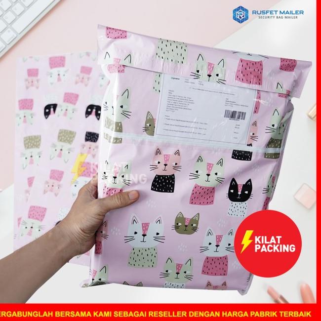 

☁ POLYMAILER AMPLOP PLASTIK PACKING UKURAN 14CM x 22CM /PACK - PEACH ♧