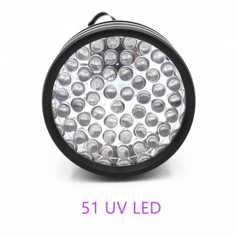 Senter Ultraviolet UV 400nm 51 LED Aluminum Cek Uang Kertas Sidik Jari