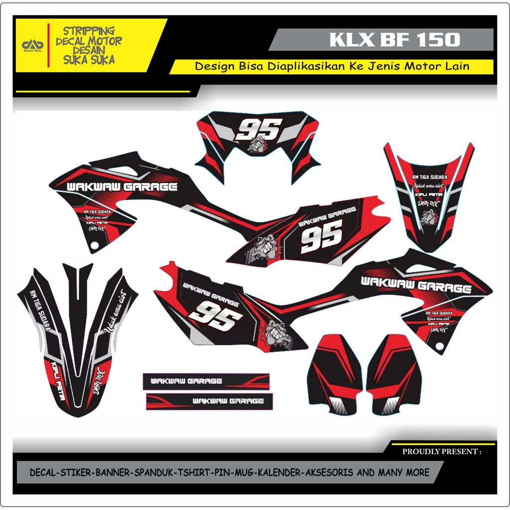 Sticker Striping Motor Kawasaki Klx 150 Bf Design 8 Shopee Indonesia