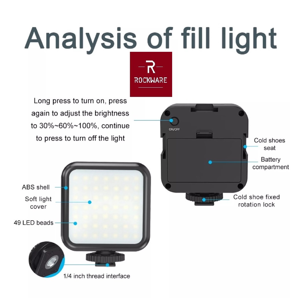 ROCKWARE AY-49 - Perlengkapan Vlogging untuk Smartphone Lengkap