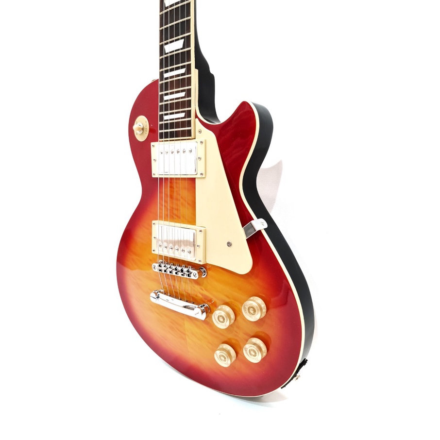 Gitar Elektrik Merk Gibson Les Paul Warna Sunburst Cherry Listrik LesPaul Bonus Tas dan Kabel Jack Murah Jakarta