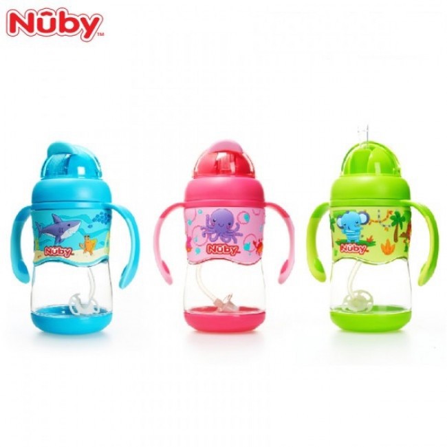 Nuby Tritan Flip It with Weighted Straw - 400 ml