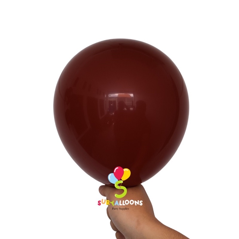 Jual Balon Retro Balon Latex Doff Tebal Warna Retro Coklat Balon