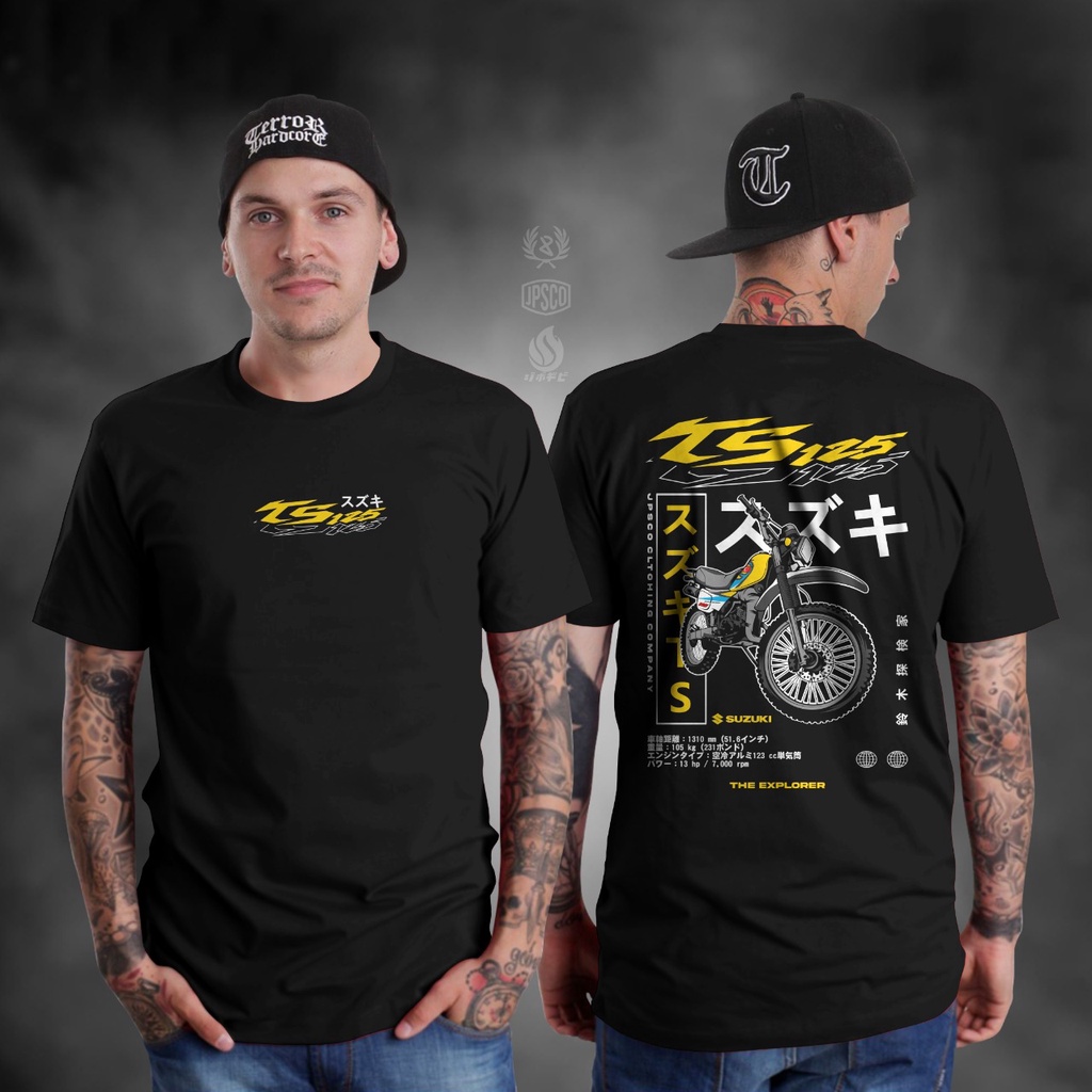 KAOS MOTOR TS125 PAKAIAN PRIA KAOS TS125 BAJU SUZUKI TS125