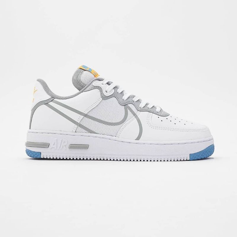 NIKE AIR FORCE 1 REACT WOLF GREY BNIB RESMI