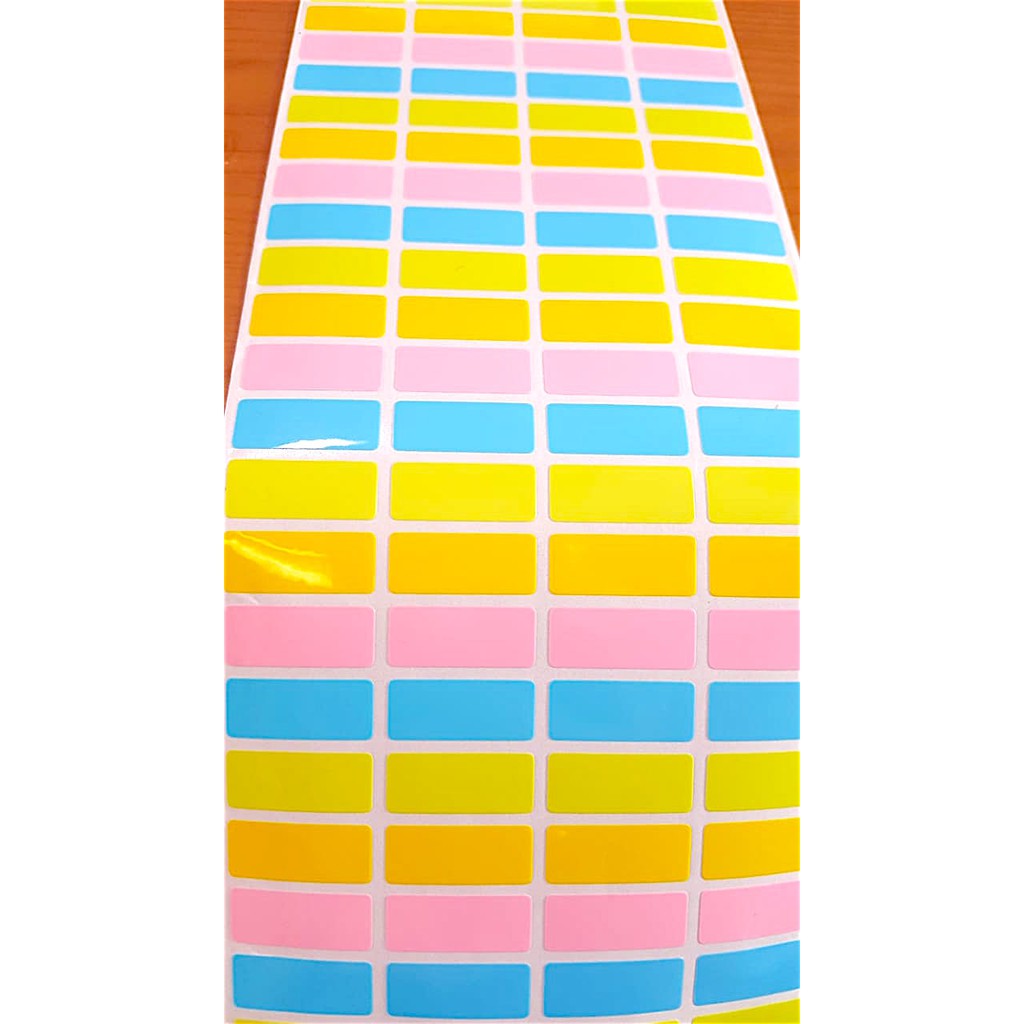 

Label nama stiker waterproof Polos Bubble Gum