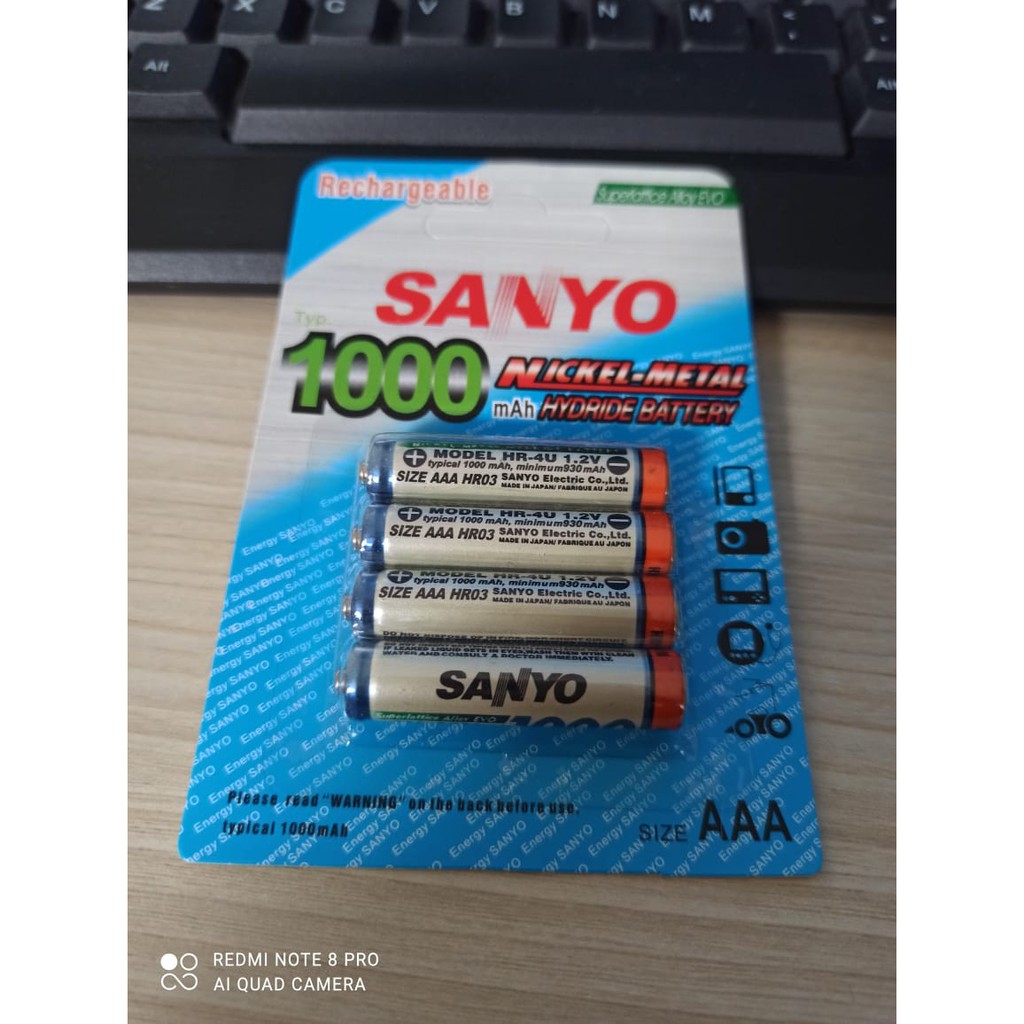 Jual Baterai Batere Sanyo Aaa Rechargeable Bisa Di Cas Ulang Isi Pcs Shopee Indonesia