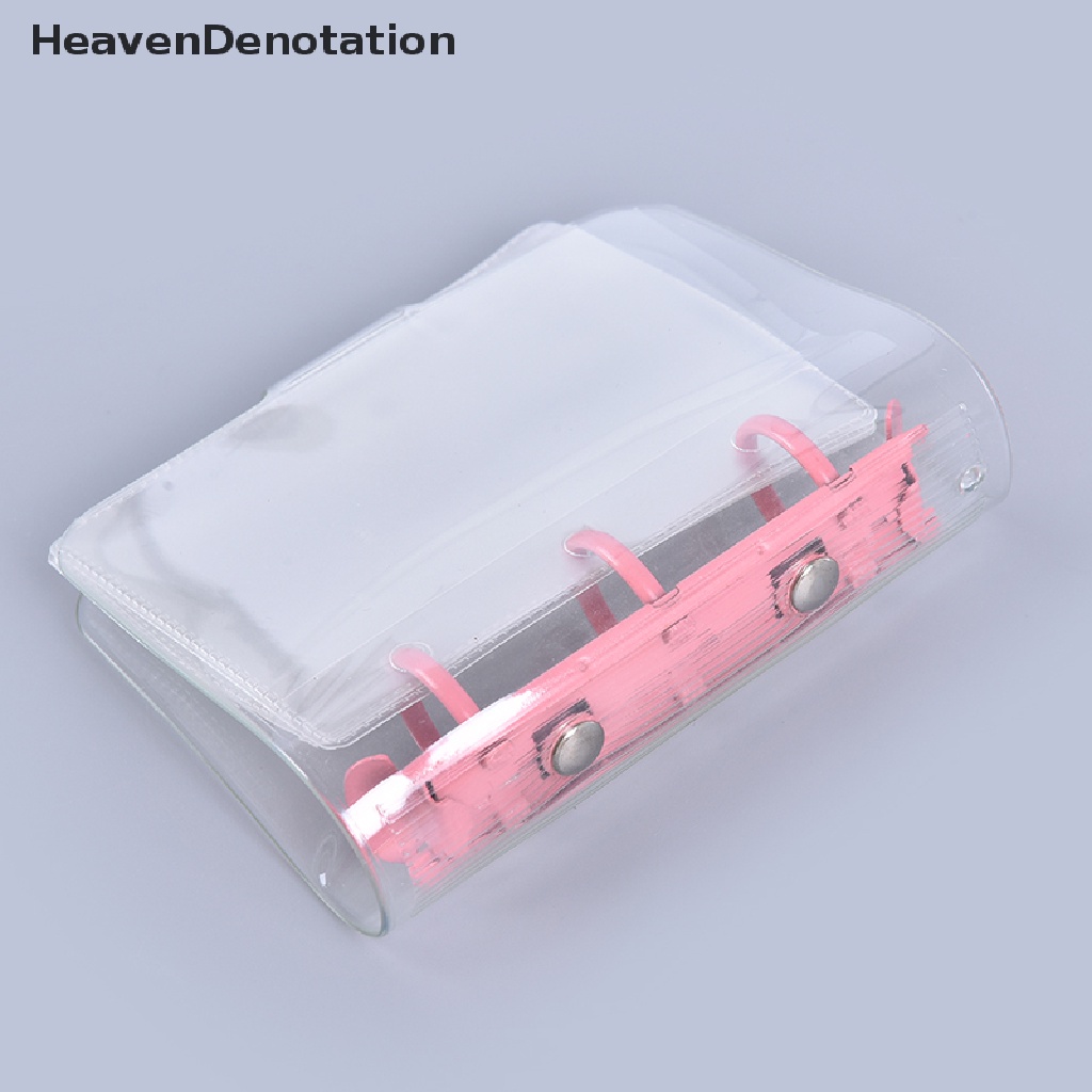 [HeavenDenotation] New Creative Cute Transparent 3 ring Mini PVC Loose-leaf Hand Book Student