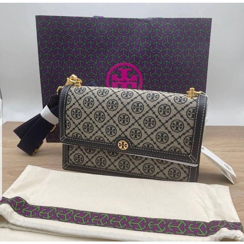 tory burch shoulder bag jacquard monogram original tb