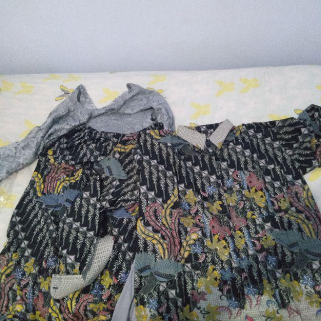 Couple Carmina - Couple Batik Asmara Linggar Set Kebaya Brukat Panjang