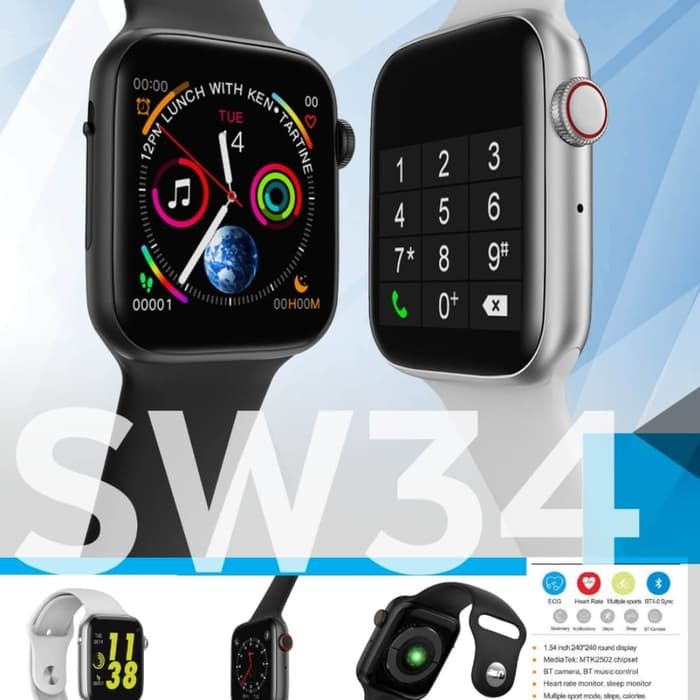 Smartwatch SPC SW34 Waterproof HeartRate Android iOS Garansi Resmi