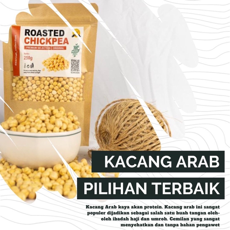 Kacang Arab Chikpeas Roasted  250 GRAM / Kacang Jagung